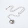 Piece with pearls "Heart" mini, color silver, 40cm