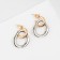 Earrings Metal "Chain" semicircle, link, color gold with silver