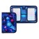 Penal 1 section, 140 x 200 x 40 mm, 2 folding strips, fabric, Hatber "Universe" Blue NPK_74288