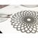 Serving napkin on the table "Demi", d = 37 cm, silver color