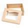 The box is folding, the lid is, with a window, craft, 21 x 15 x 7 cm