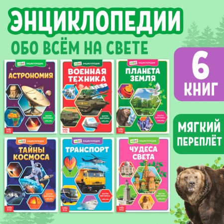 Mini-encyclopedias set “Cognize everything around”, 6 pcs. 20 p.