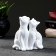 Figure "Cat and Cat" White, 14x13cm