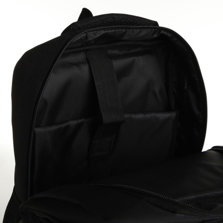 Youth backpack, 2 lightning departments, 4 pockets, with USB, black color-5