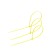 Nylon screed 4.8x400 mm tundra, yellow color, 25 pcs