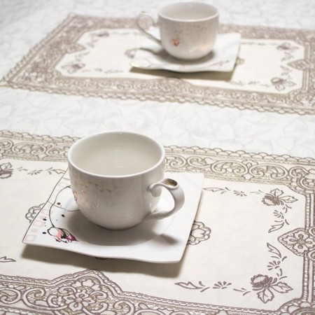 Openwork napkin Arabesque, 30 x 45 cm, beige color-5