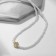 Choker No. 2 "Mallorca" Flower, white color in gold, 35.5 + 5 cm extension cord