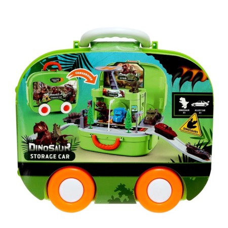 Parking "Dinosaur", in a backpack, with a helicopter platform, 1 dinosaur, 1 machine-12