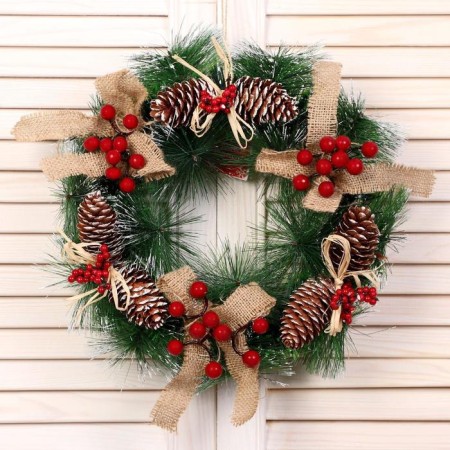 New Year's Wreath D-30 cm "bows with bows"