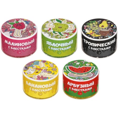 A set of minis slines "Slime Boom. Explosive fruit ”, 70 ml, 20 pcs., 5 species with a globe., Show-box-3