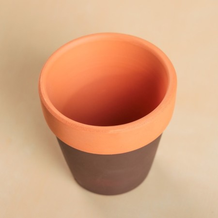 Pot "Trapezius", 7x6.5cm, terracott-1
