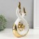 Souvenir ceramics "Two birds on a branch" White with gold 7x15.5x29.5 cm