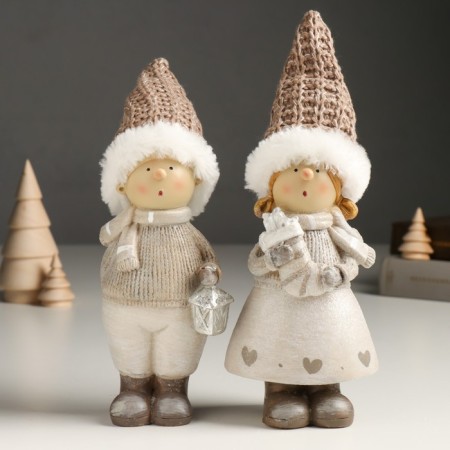 Souvenir Polystone "Baby/Baby in a knitted outfit, with a toe/flashlight" MIX 5x7.5x22 cm