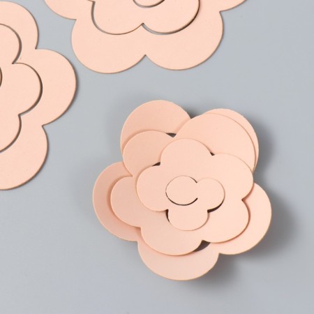 The workpiece of Foamiran "Flower Curly" 10x9.5 cm set 5 pcs. peach