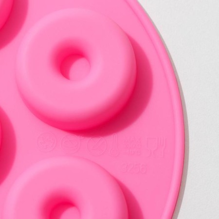 Form for jewelry of the share "Donuts", silicone, 15.5 × 1.3 cm, 7 cells, color mix-4