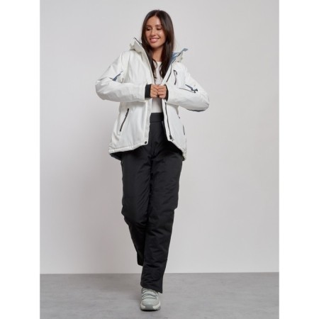 Ski costume female winter, size 42, white color-12