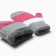 Mittens for girls, gray/white/raspberry, size 14