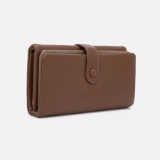 Wallet on the button, brown color
