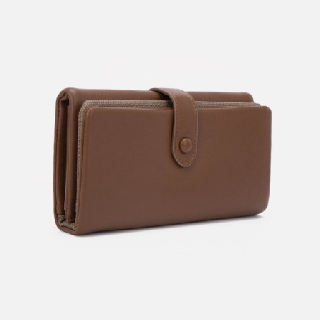 Wallet on the button, brown color