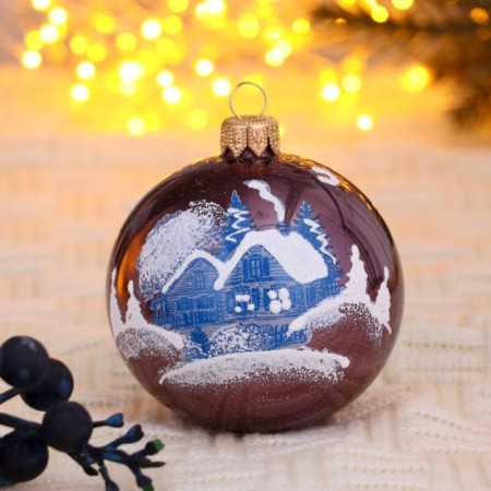 Ball "winter 2" 8.5 cm, mix-4