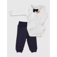 A set for the boy of the tops, 3 objects: body, pants, butterfly, height 56 ​​cm, blue color is blue