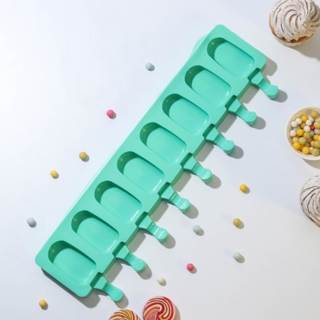 The ice cream uniform "Eskimo", silicone, 42 × 12 cm, 8 cells (6.8 × 3.8 cm), Mix color