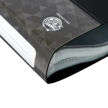 Folder with 100 A4 inserts, 700 μm, calligrata, pocket on the spine, black-3