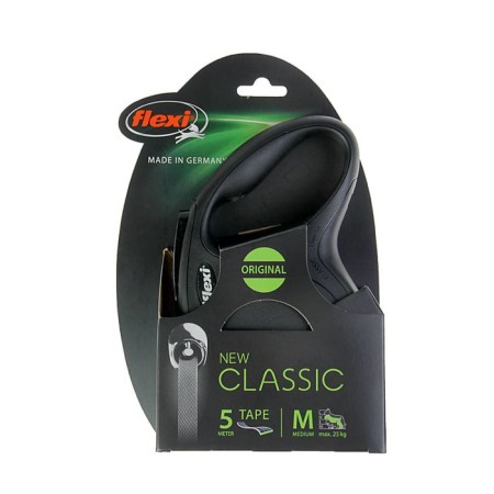 Roulette Flexi New Classic M (up to 25 kg) tape 5 m, black-1