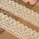 Knitted lace, 80 mm × 10 ± 1 m, beige color