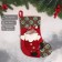 Soft suspension "The sock - funny Santa Claus" 18x27 cm, red