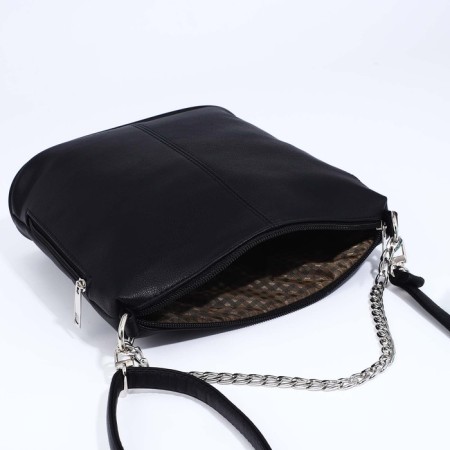 Janelli Cross-Boda Bag on a zipper, external pocket, black color-5