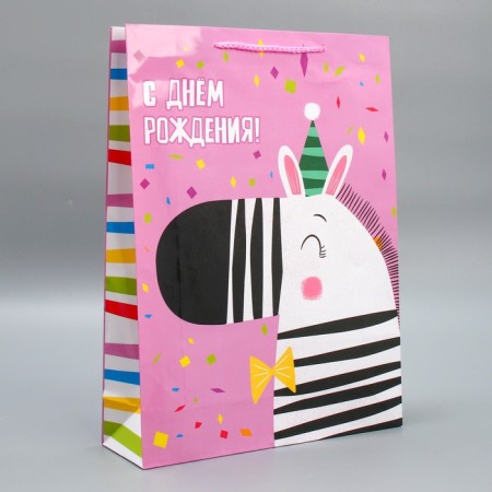 Gift package laminated, packaging, "Birthday", l 28 x 38 x 9 cm-2