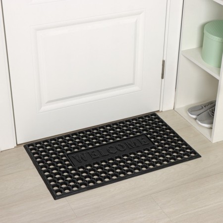 Rug of harassed cellular shade, 44.5 × 75 cm, black color-4