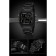 Electronic watch, D-4.4 cm, alarm clock, calendar, metal strap, black