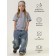T -shirt Children's Amarobaby Stripe, height 122 cm, gray color