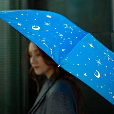 Women's Mechanical “Cosmos” umbrella, 8 spokes, d = 95, dark blue color-9