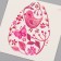 Tattoo on the body color "Egg with pink patterns" 10x10 cm