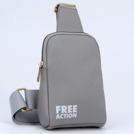 Young bag over the shoulder Free Action, the color is gray-1