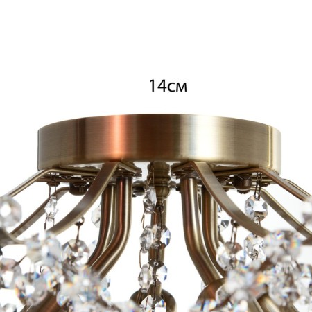 Emilia chandelier 5x40W E14 Antique bronze 49x49x333cm-3