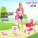 Doll model "Young mother", with a puff, with accessories, pink color