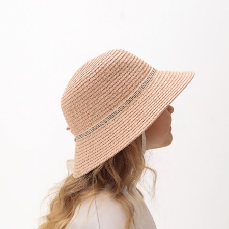 Hat for the girl Minaku "Bunny", pink color, rn 52-2