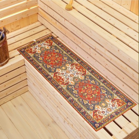 Bath sunbed with a print "Retro 2" 145x50 cm