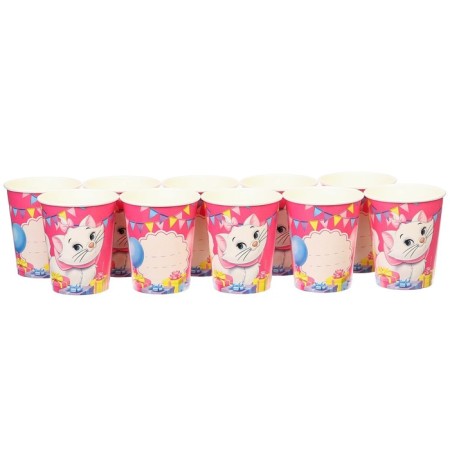 Paper glass "Happy Birthday!", 250 ml, cats aristocrats-3