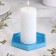 Summary "Hexagonnik. Marble" from gypsum, 9.7x1.3x1cm, blue