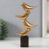 Souvenir Polystone "Four Golden Birds - Pyramid" 14x5x25 cm