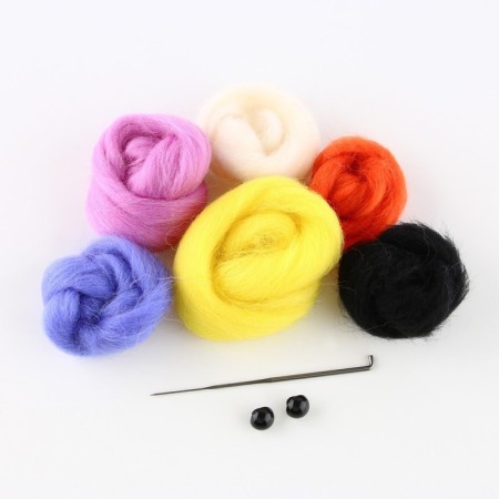 A toy made of wool "Bright owl"-3