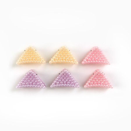 Hair crab hairpin "Myu" set, 6 pieces, 2 x 1.5 cm.-1