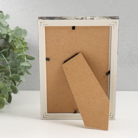 Photo frame Plastic 10x15 cm "Marmoter with a gold frame" 12x17 cm-4