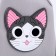 Bag for the doll "Cute cat", color gray color