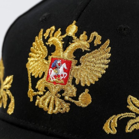 Male cap "Russia", Black color, river 56-2